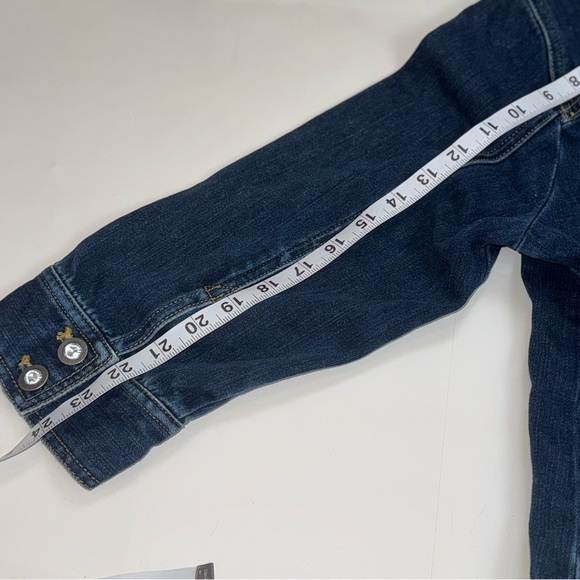 Chico’s Women Jacket Medium Denim Jewel Buttons - Picture 4 of 6